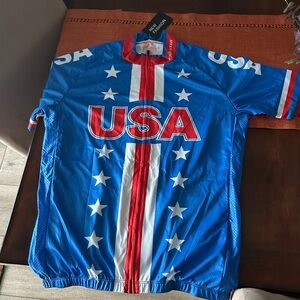USA Cycling Jersey in Blue and Red